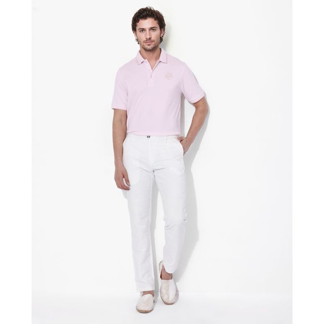 Rare Rabbit Men's Hux Pastel Polo T-shirt | Pink - S