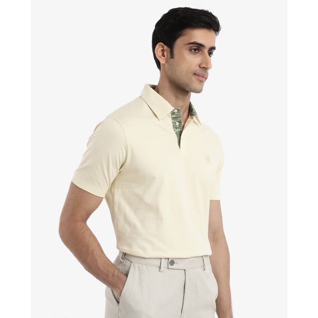 Rare Rabbit Men's Spencer Primary Polo T-shirt | Yellow - XL