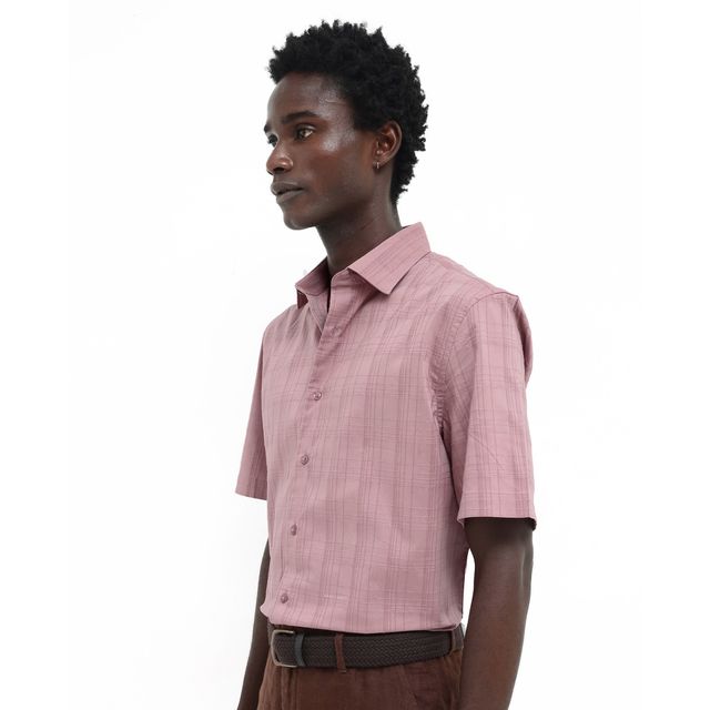 RARE RABBIT Men's Pesca Dusky Shirt | Pink - XL