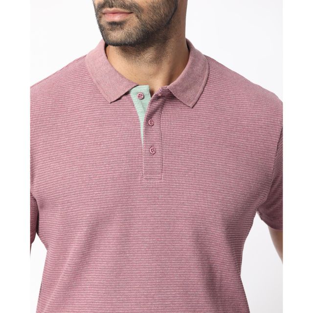 RARE RABBIT Men's Mello Dusky | Polo | Pink | M