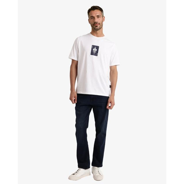 Rare Rabbit Men's Caf Primary T-shirt | White - XL