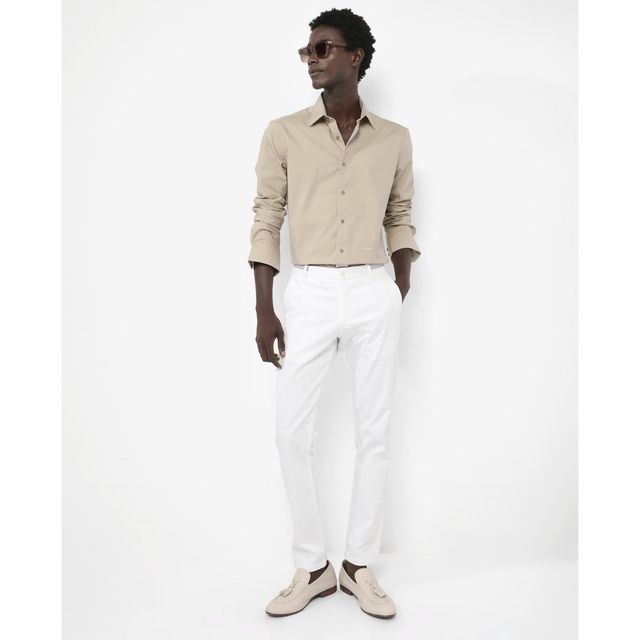 Rare Rabbit Men's Bendict Primary | Shirt | Beige - XL
