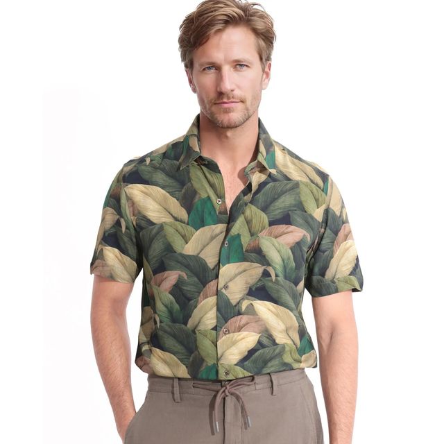 RARE RABBIT Men's Growr Primary Shirt | Green - L