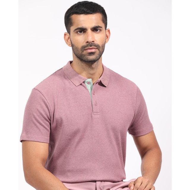 RARE RABBIT Men's Mello Dusky | Polo | Pink | M