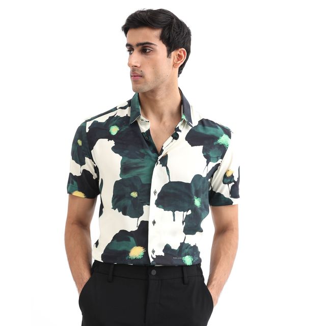 Rare Rabbit Men's Jersey Primary | Shirt | Green - M