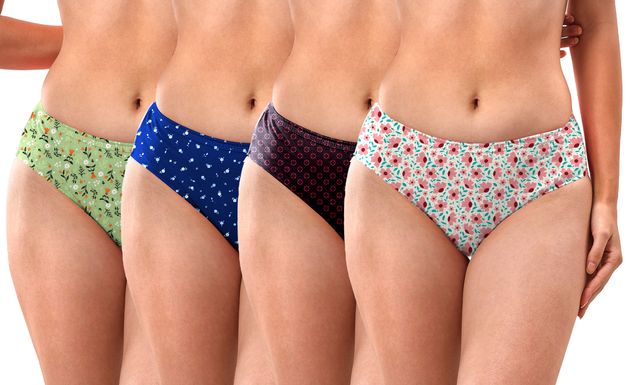 Lyra Women's Hipster Panty Printed | L (Colour May Vary)