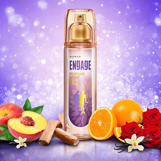 Engage W2 Perfume for Women, Floral & Fruity Fragrance, Skin Friendly