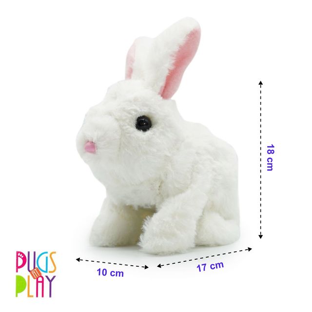 Hamleys Huggable Cuddly Hopper Jumping Rabbit Toy, Soft Toys, Cute Plushies Purple, Multicolour,3Y+