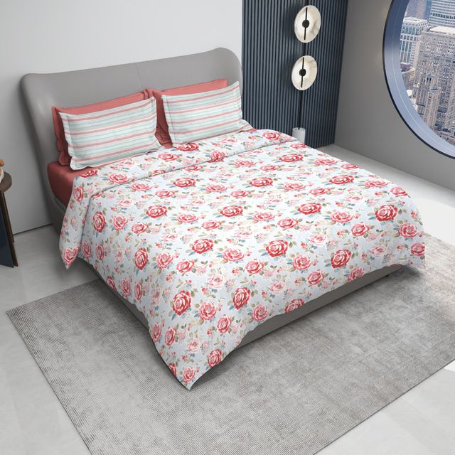 Dream Living King Size Premium Soft Uphar | Bedsheet 135 GSM With 2 Pillow Covers 275x275 cm | 4