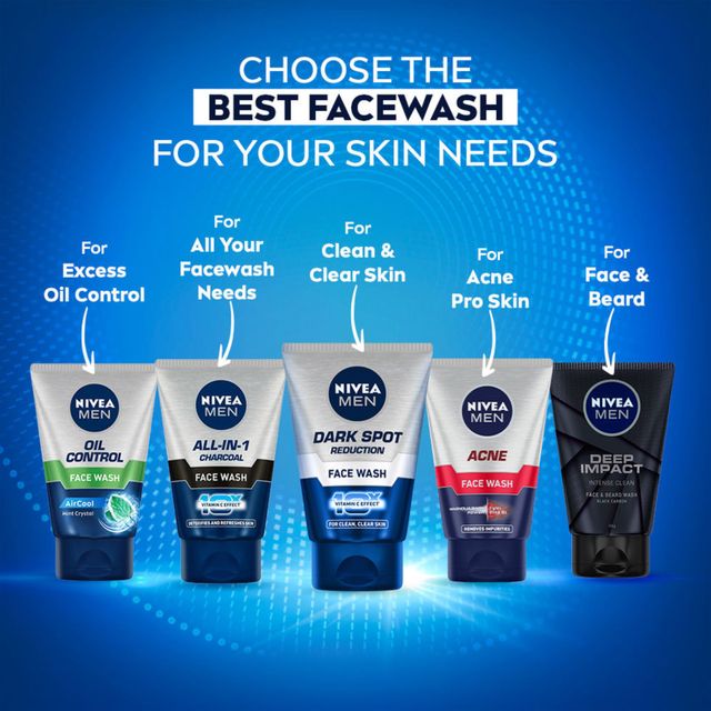 Nivea Men Face Wash All In 1 Charcoal 100 g Combo