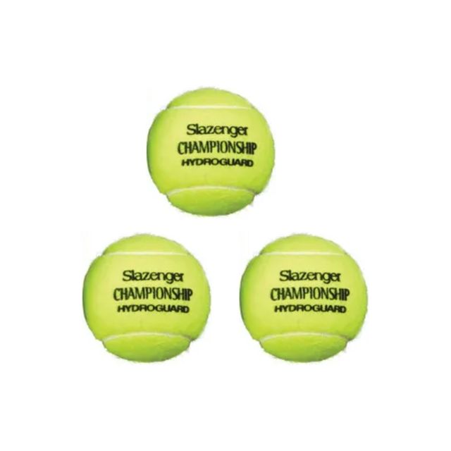 Vector X Slazenger Championship Tennis Balls Standard Size 1 Can 3 Balls | Yellow Pack Of 3