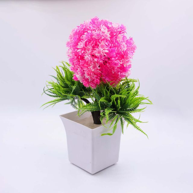 BAY6 Artificial Bonsai Primrose Flower with Pot