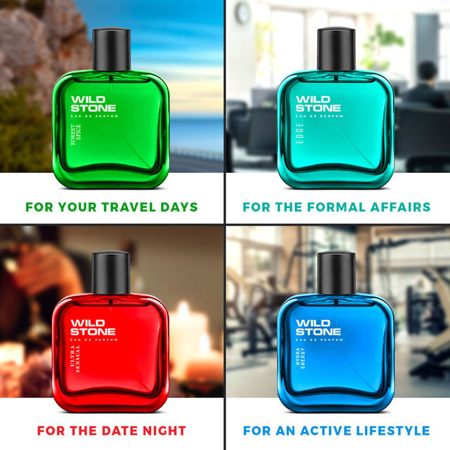 Wild Stone Edge Forest Spice Hydra Energy And Ultra Sensual Perfume Combo For Men