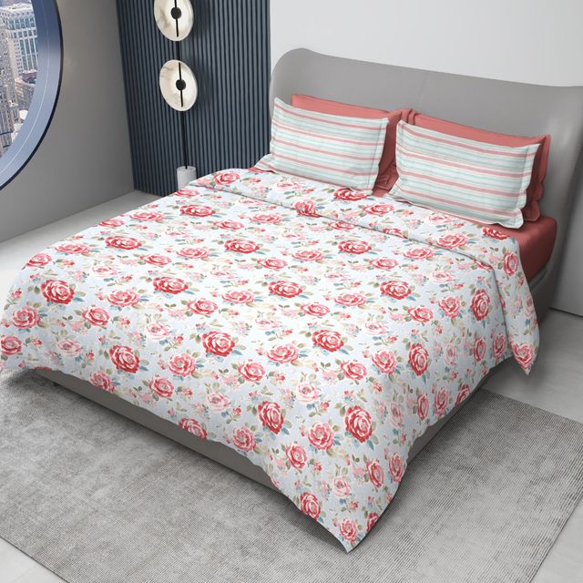 Dream Living King Size Premium Soft Uphar | Bedsheet 135 GSM With 2 Pillow Covers 275x275 cm | 4