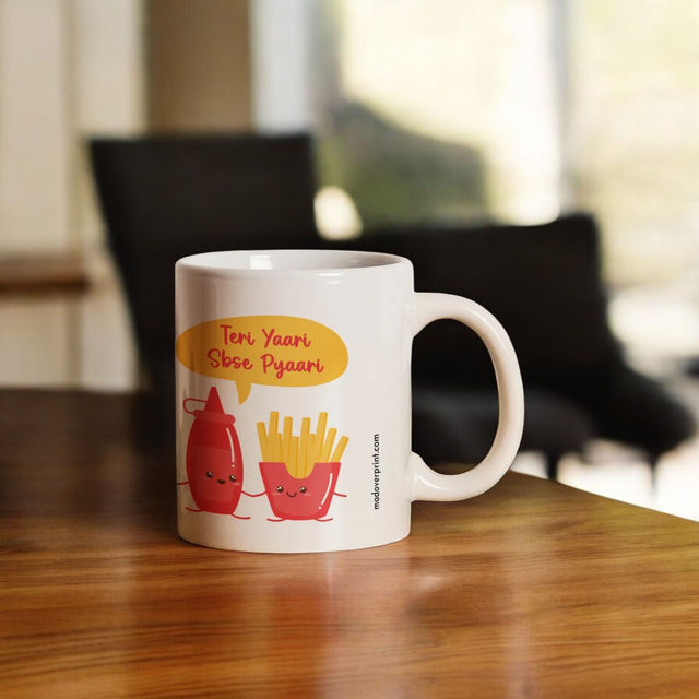 Mad Over Print Teri Yaari Mug 1 pc X 2 Combo