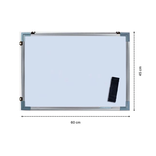 Abk Non Magnetic Double Sided White Board And Chalk Board 2Ft x 1.5Ft With 1 Eraser, 2 Markers
