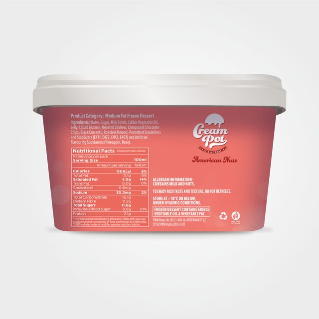 Cream Pot American Nuts Tub