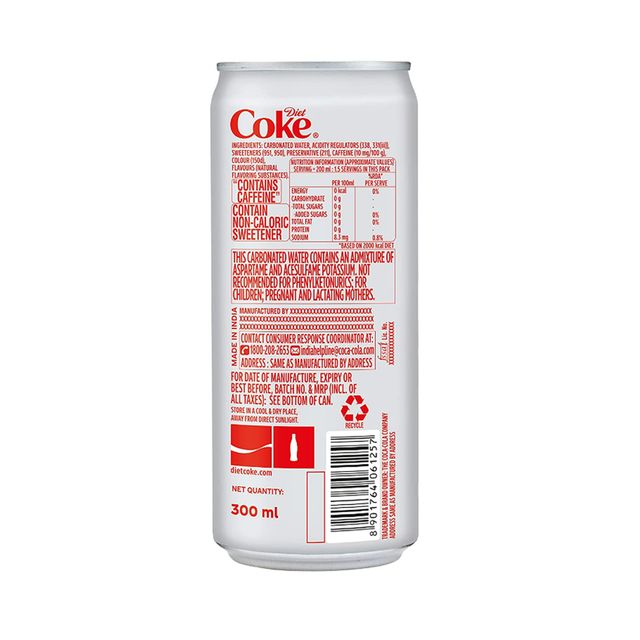 Diet Coke Cola Diet Soft Drink Can