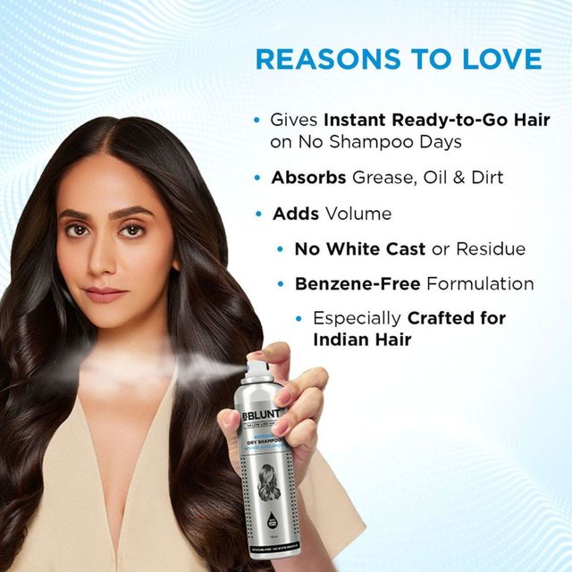 Bblunt Refresh Dry Shampoo To Instantly Refresh & Add Volume Benzene-Free No Residue