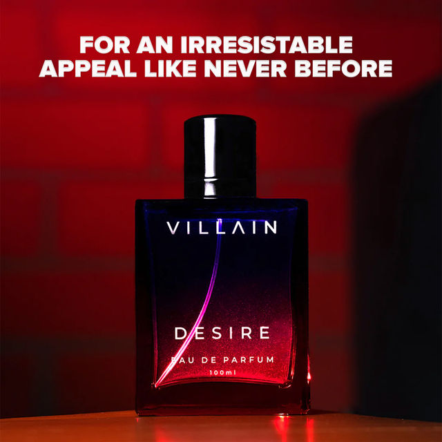 Villain Desire Eau De Parfum With Vanilla Amber And Patchouli