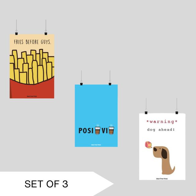 Mad Over Print Wall Poster 4 (Set of 3)