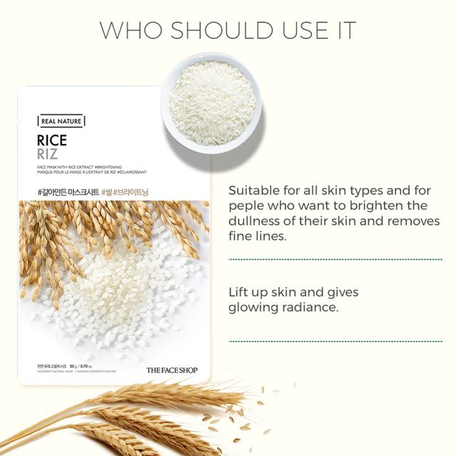 The Face Shop Real Nature Rice Face Mask (Rice)