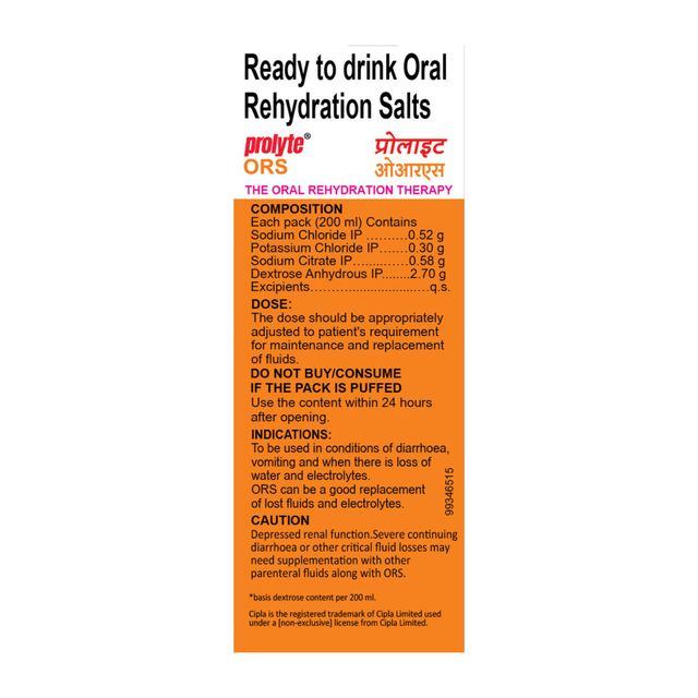 Prolyte ORS Liquid - Orange Flavour