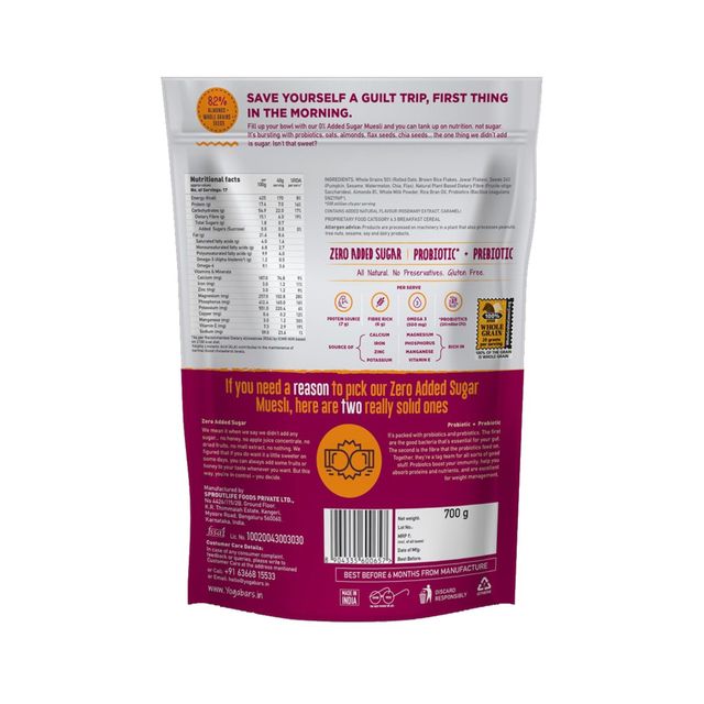 Yogabar Super Muesli No Added Sugar