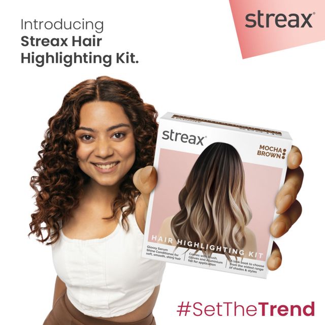 Streax Hair Colour Highlighting Kit Mocha Brown For Women
