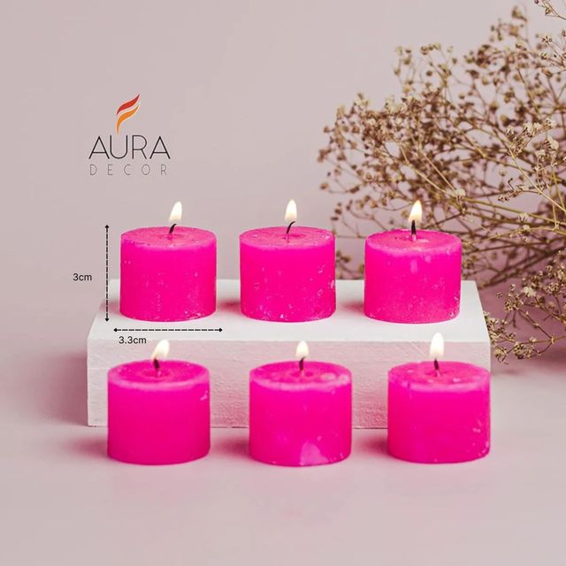 Auradecor Votive Candles Rose Gift Set