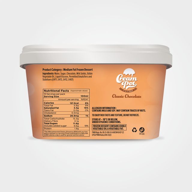 Cream Pot Chocolate Tub
