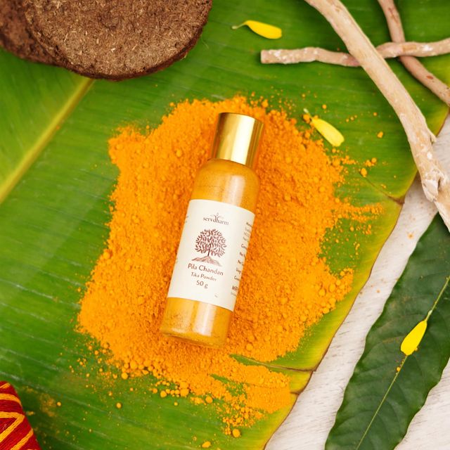 Servdharm Pila Chandan Tika Powder