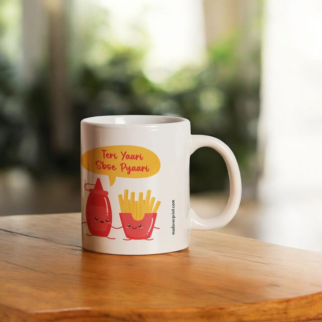 Mad Over Print Teri Yaari Mug 1 pc X 2 Combo