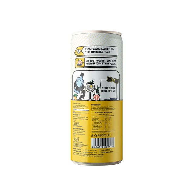 Tipsy Tiger Ginger Ale (With Real Ginger)(250ml) & Tipsy Tiger Low Cal Tonic Water(250ml) Combo