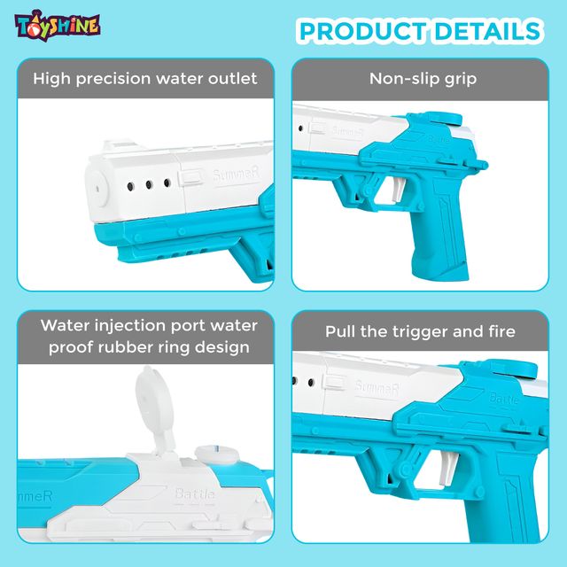 Toyshine Rechargeable Holi Water Gun | 60 ML Tank | Outdoor Fun For Kids