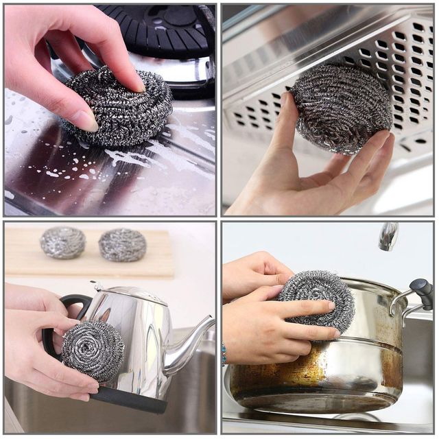 Exo Safai Steel Scrubber -100% Stainless Steel Rust Free Scrubber