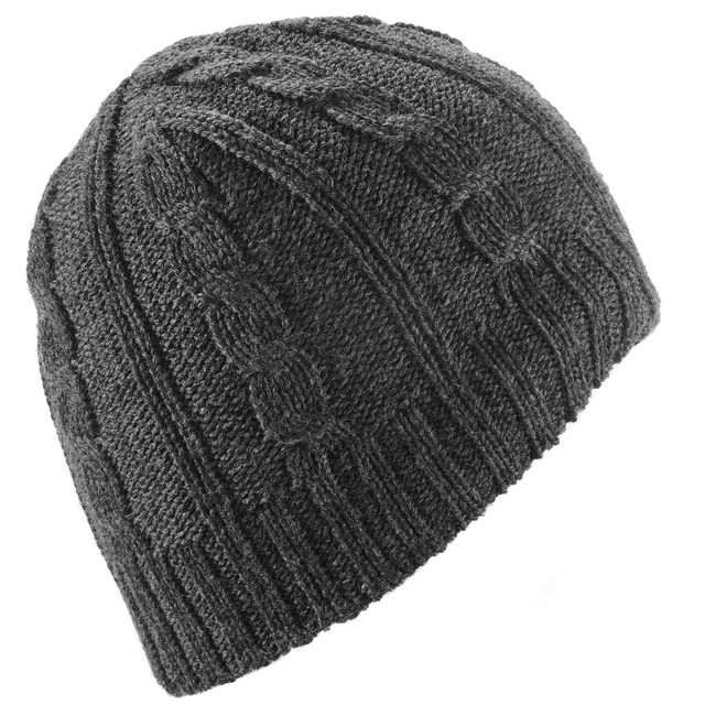 Wedze Unisex Solid Wool Beanie | Grey - Free Size