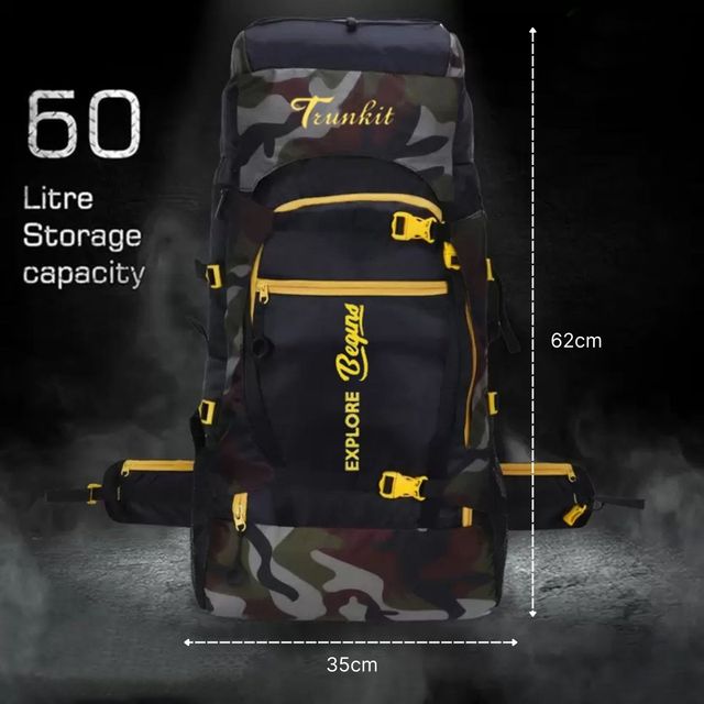 Trunkit [TP60-01 Army] WATERPROOF TREKKING BAG - 60 L (Green)