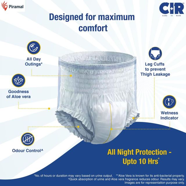 CIR Adult Diaper ( Pants, M , 75-100 cm) 10 pc X 2 Combo