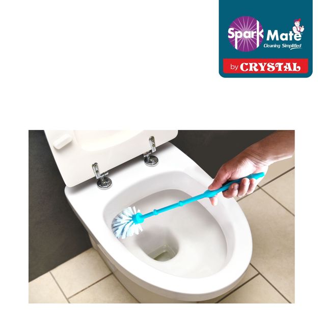 Sparkmate By Crystal Toilet Brush With Container