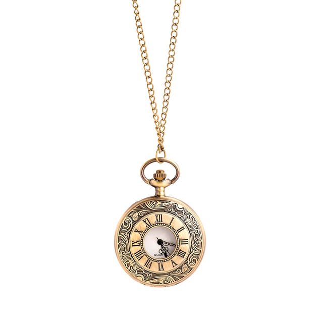 Yellow Chimes Golden Pocket Watch Pendant for Men, Dual Purpose