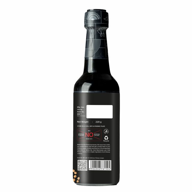 Winn Dark Soya Sauce Glass Bottle | Chinese Sauce | No MSG | No Artificial Colours or Flavours