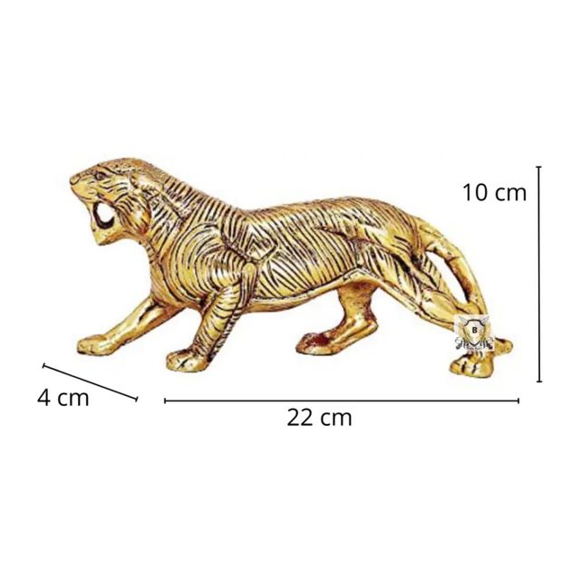 Devnidhii Lion in Gold Polish Vastu/ Fengshui