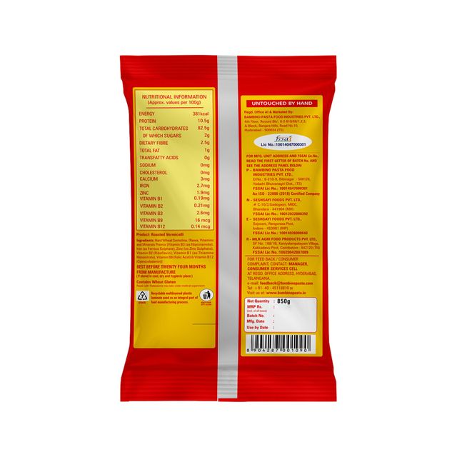Bambino Roasted Vermicelli 850 g Combo