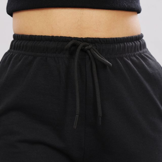 Springman Solid Black Baggy Track Pant For Woman | XL