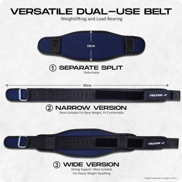 Vector X Go Fit 6 Inch Weight Lifting Gym Belt Quick Locking Fitness | Assorted - XL