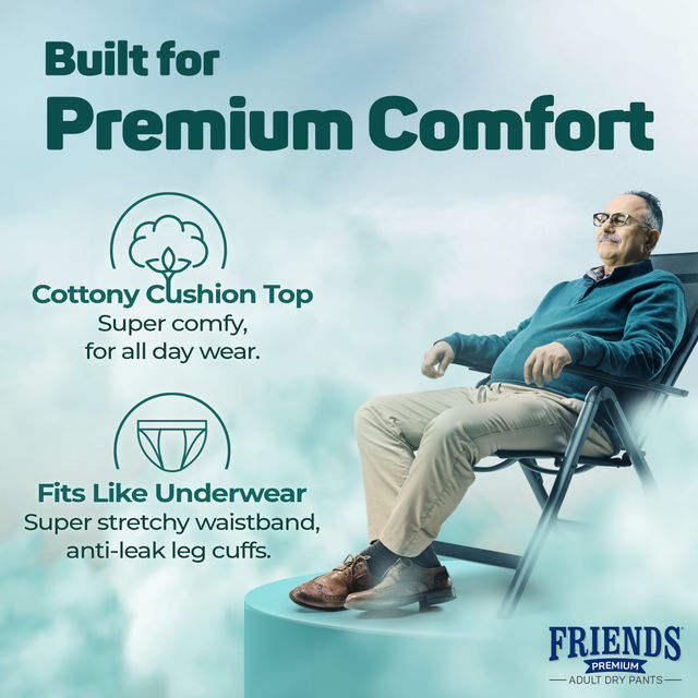 Friends Premium Adult Diaper (Pants, XL , 90-166 cm)
