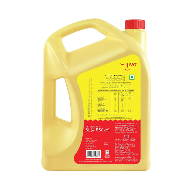 Jivo Cold Press Sunflower Cooking Oil
