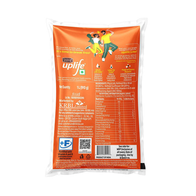 India Gate Uplife Lite Edible Oil