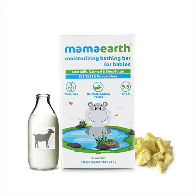 Mamaearth Moisturizing Baby Bath Soap For Kids | White | 0+ months